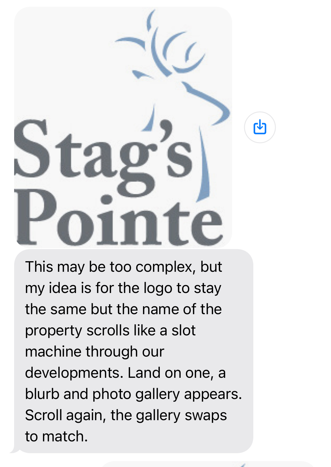 Text conversation about the StagPlatform project